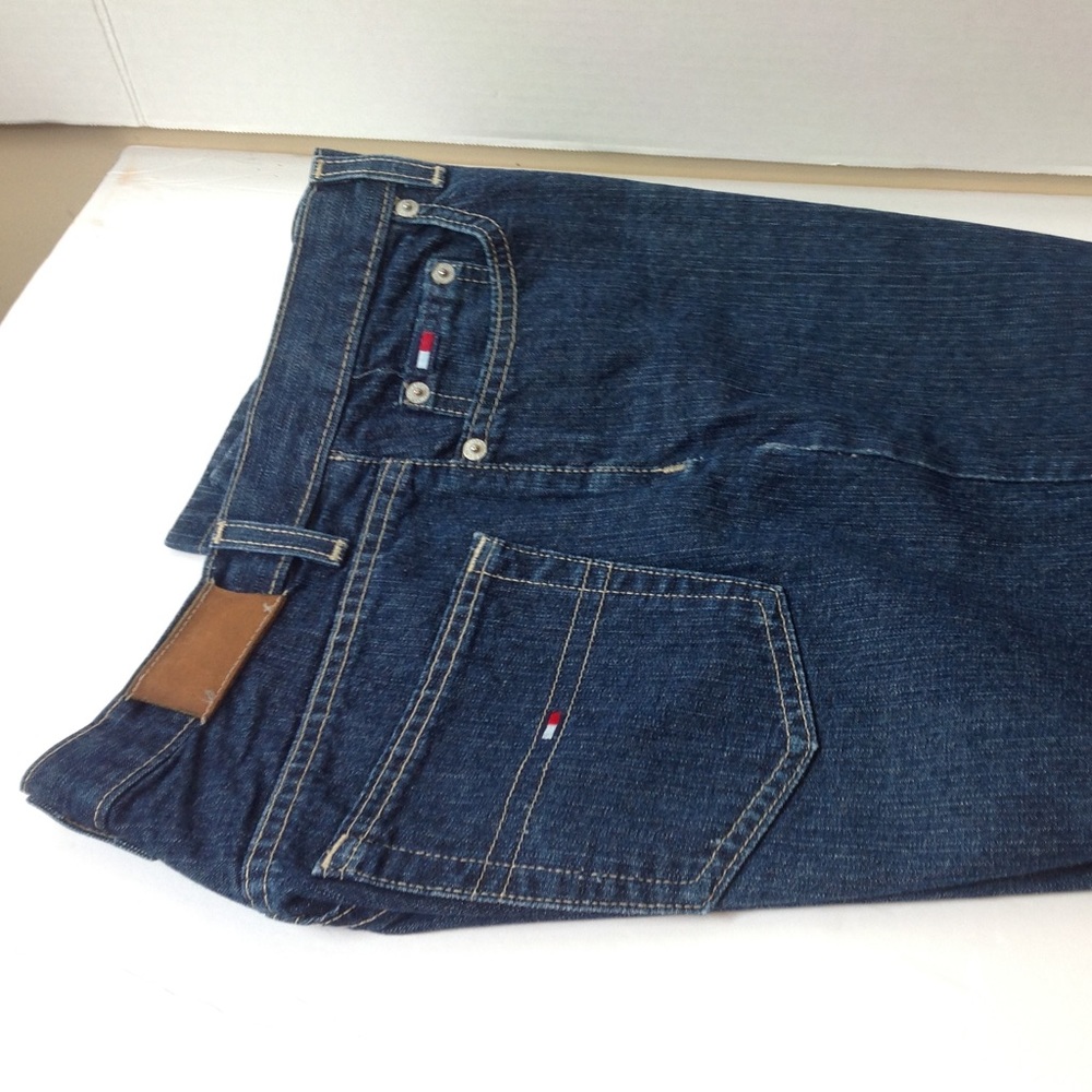 Tommy Hilfiger Denim Jeans Vintage Leather Patch - Picture 2 of 3